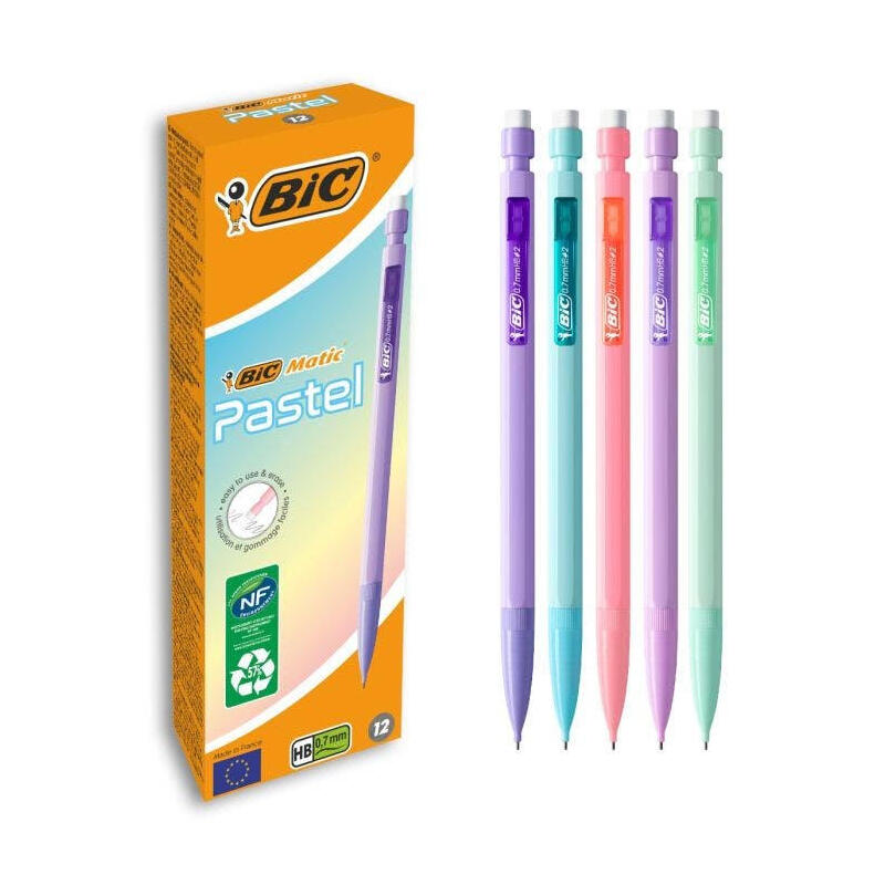 Bic Portaminas Matic Pastel 0,70mm Caja 12 C/Surtidos