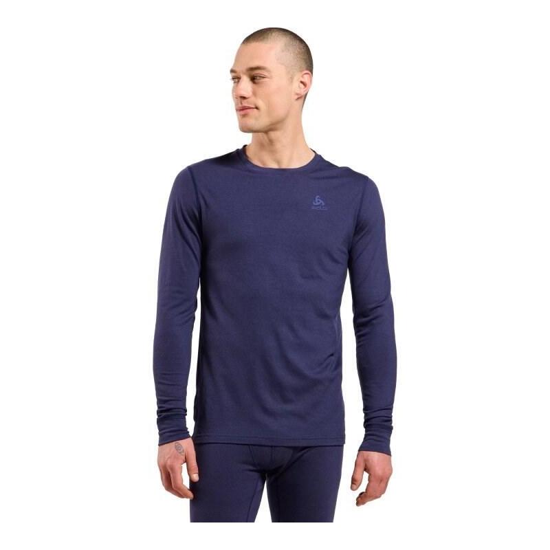 Ropa Interior Térmica De Manga Larga Odlo Bl Top Cuello Redondo L/S Merino 200 Talla M Azul