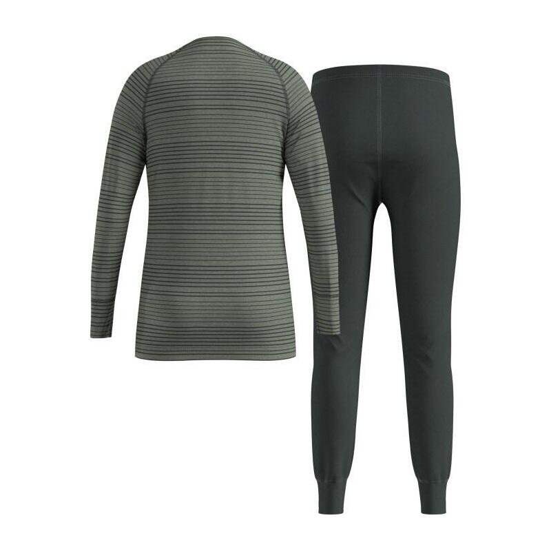 Bielizna Termoaktywna - Zestaw Odlo Set Long Active Warm Set Roz. 116cm Szara