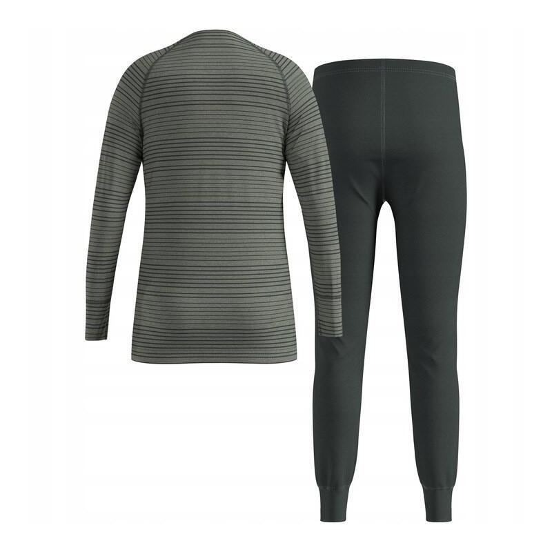 Ropa Interior Térmica - Conjunto Odlo Set Long Active Warm Set Talla 140 Cm Gris