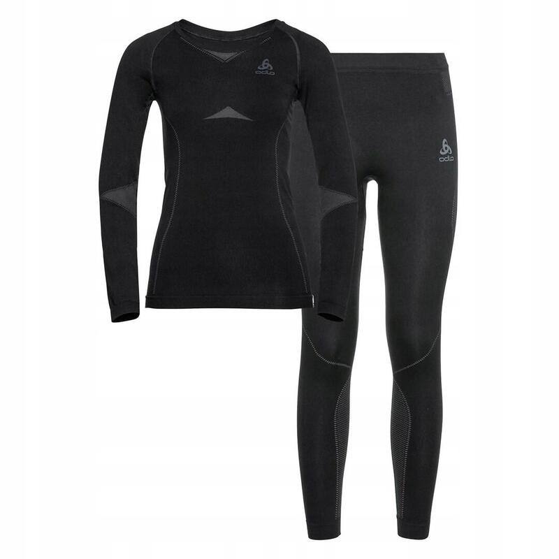 Bielizna Termoaktywna - Zestaw Odlo Set Long Active Warm Set Roz. 164cm Czaarna