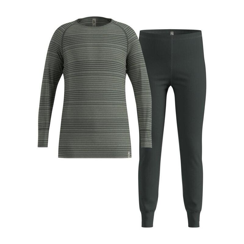 Bielizna Termoaktywna - Zestaw Odlo Set Long Active Warm Set Roz. 164cm Szara