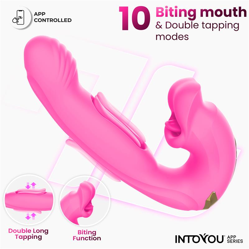 Bimby Vibrador Con Mordisqueo Y Lengua Doble Tapping Con App