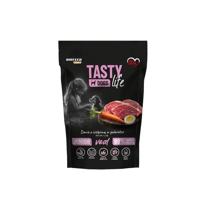 Biofeed Tasty Dog Life Junior Cielecina 90% Saszetka 500g