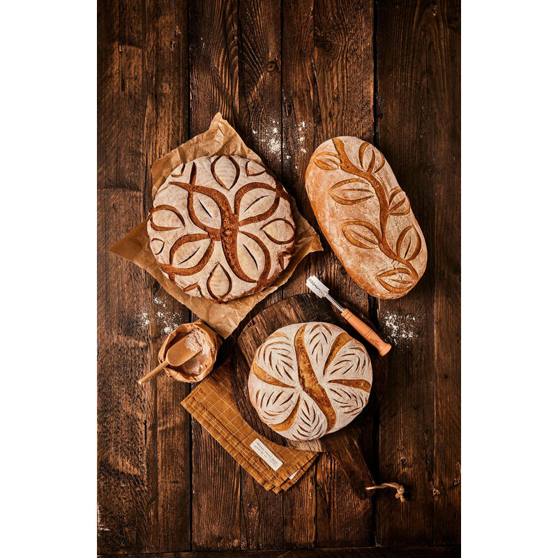 Birkmann Laib & Seele, Bäckermesser, 19 Cm, Holzgriff Buche, 5 Klingen Edelstahl