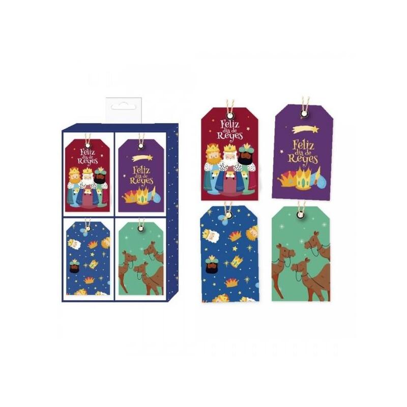 Bismark Pack De 24 Etiquetas Colgantes Para Regalos - 4 Diseños Navideños - Incluyen Cordon