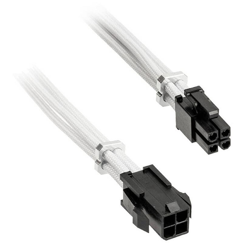 Bitfenix Alchemy 4-Pin-Atx12v-Verlängerungscable, 45 Cm, Sleeved -  Blanco