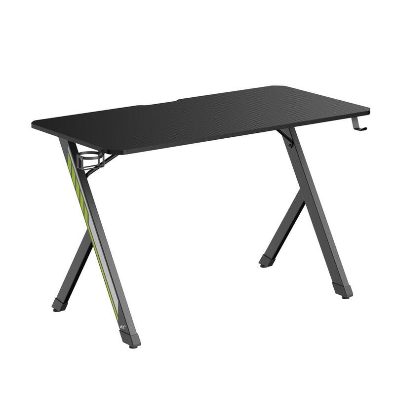 Biurko Gamingowe Nanors 120x60x75cm Rs101 Z Uchwytem Na Sluchawki I Kubek Czarne