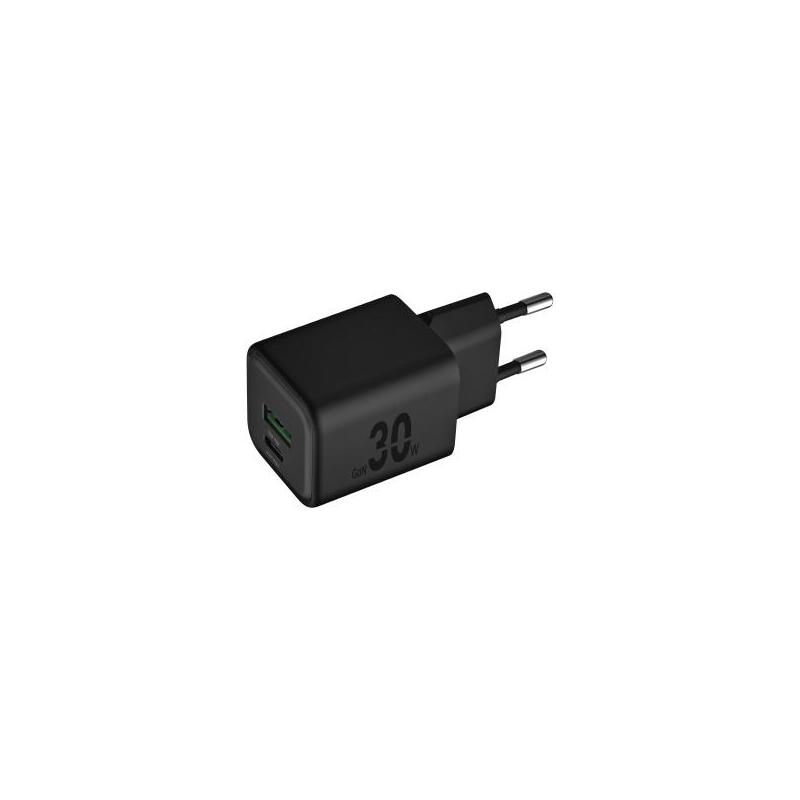 Blackbyte By Pedro Buerbaum Cargador Gan Doble - 1xusb-C Pd 30w - 1xusb-A 18w - Carga Rapida Pps - Negro