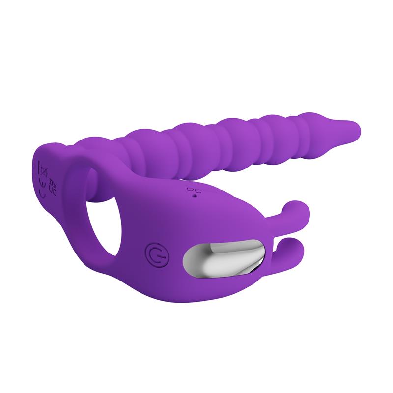 Pretty Love - Blackney Anillo Pene Con Plug Vibrador Lila