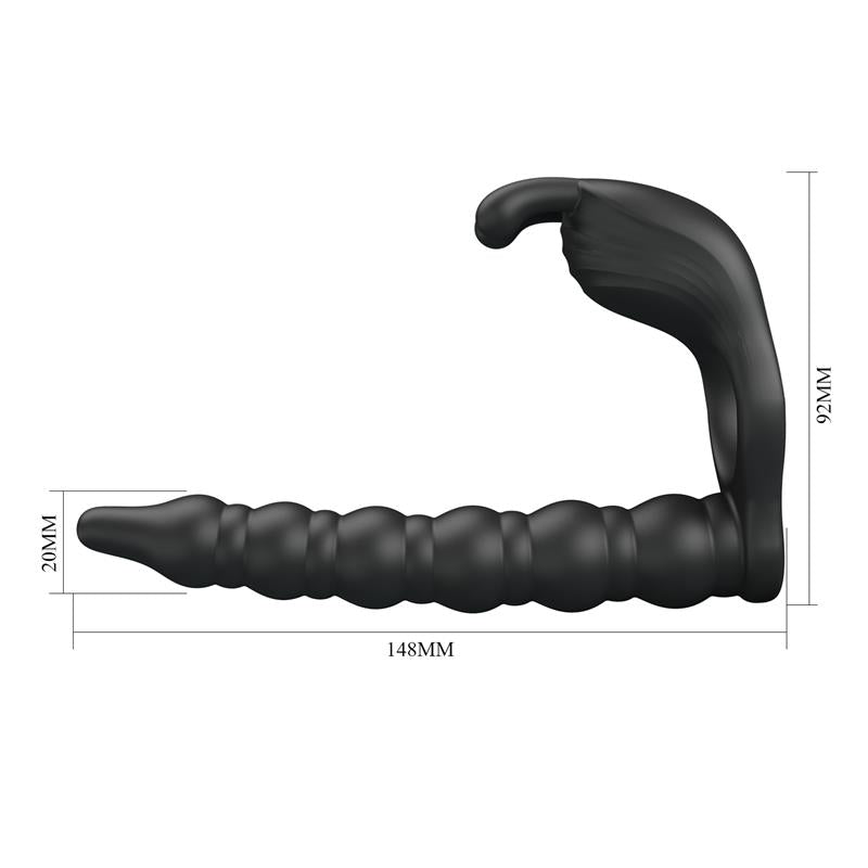 Pretty Love - Blackney Anillo Pene Con Plug Vibrador Negro
