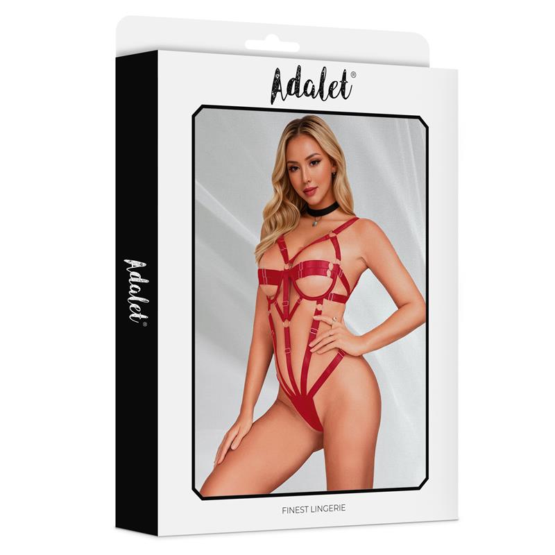 Blanca Teddy Rojo Talla (Interno):S/M