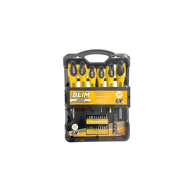Blim Juego 32 Piezas Destornilladores Y Puntas
