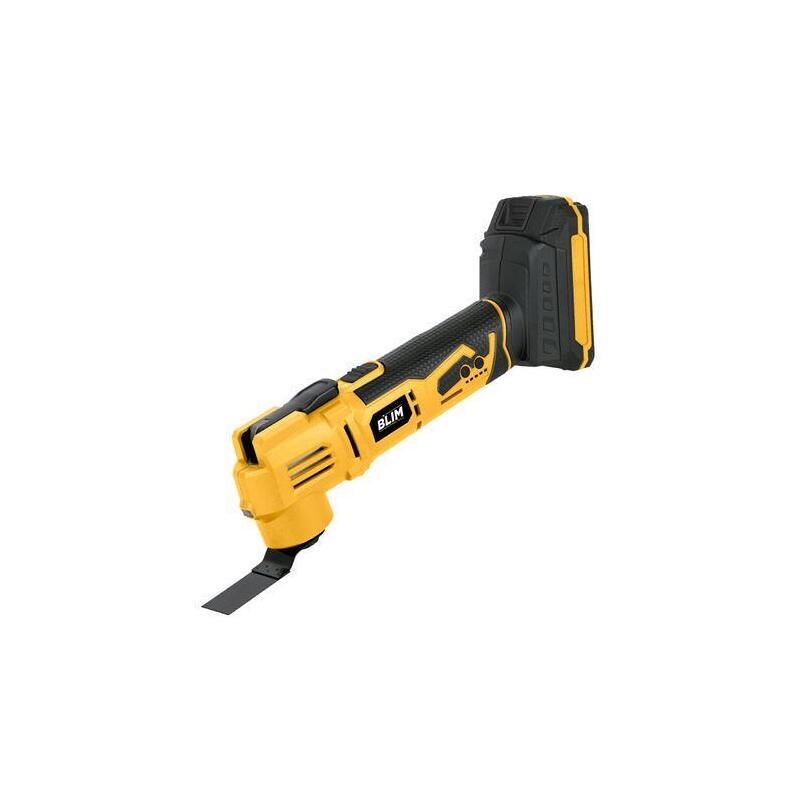 Blim Multiherramienta De Bateria De 20v - Velocidad Variable De 10.000 - 17.000 Rpm - Motor Rs775 Dc - Angulo De Oscilacion: 3° - Luz Led - Accesorios Incluidos - Color Negro