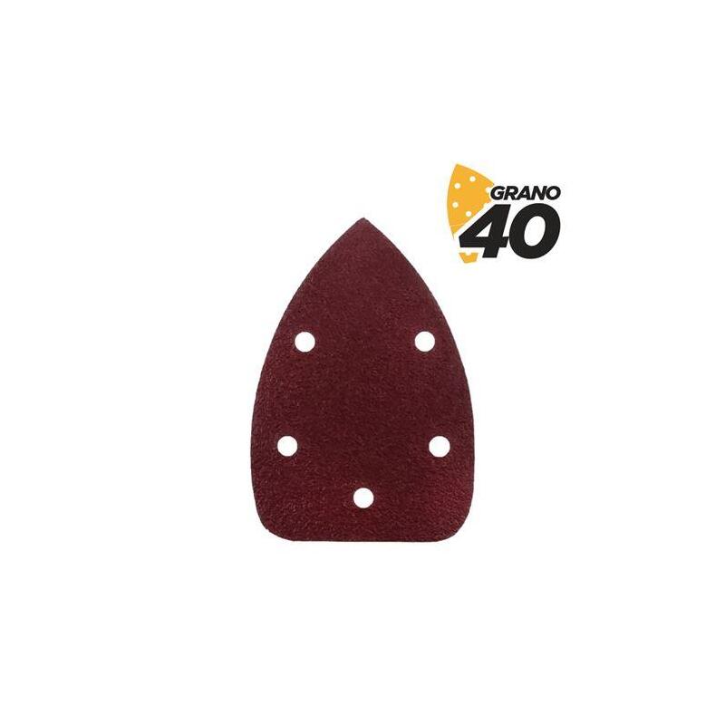 Blim Pack De 10 Lijas Con Velcro Para Lijadora Bl0124 - Grano 40 - Formato Triangular