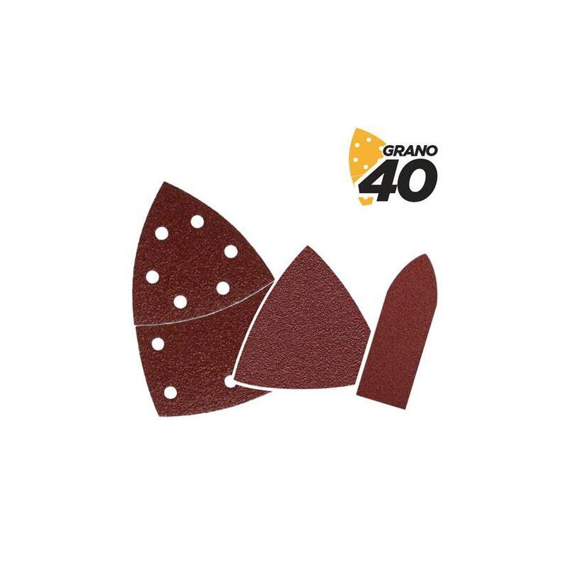 Blim Pack De 9 Lijas Con Velcro Para Lijadora Bl0137 - Grano 40 - 3 Formatos