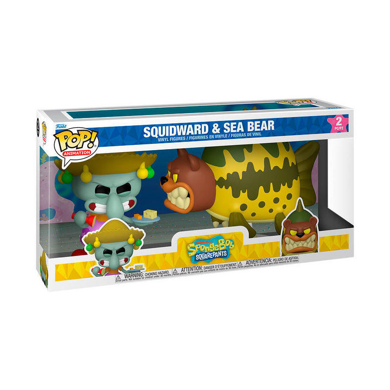 Blister 2 Figuras Pop Bob Esponja Squarepants Squidward & Sea Bear
