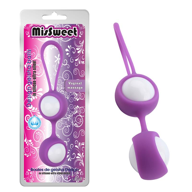 Bolas Geisha Missweet 17.7 Cm Silicona Púrpura