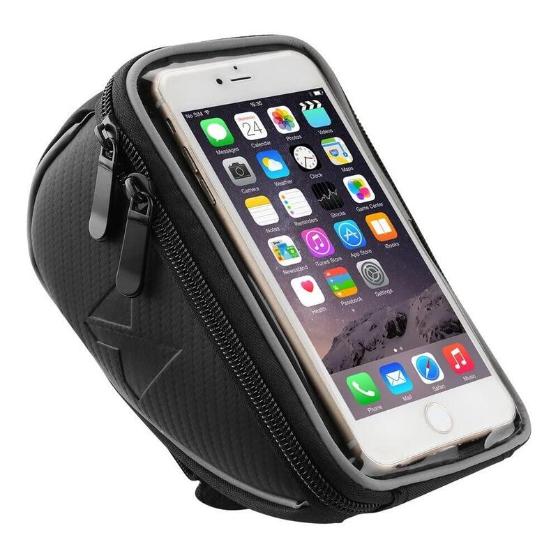 Bolsa De Manillar De Bicicleta 0.9l +  Soporte Telefono Wo