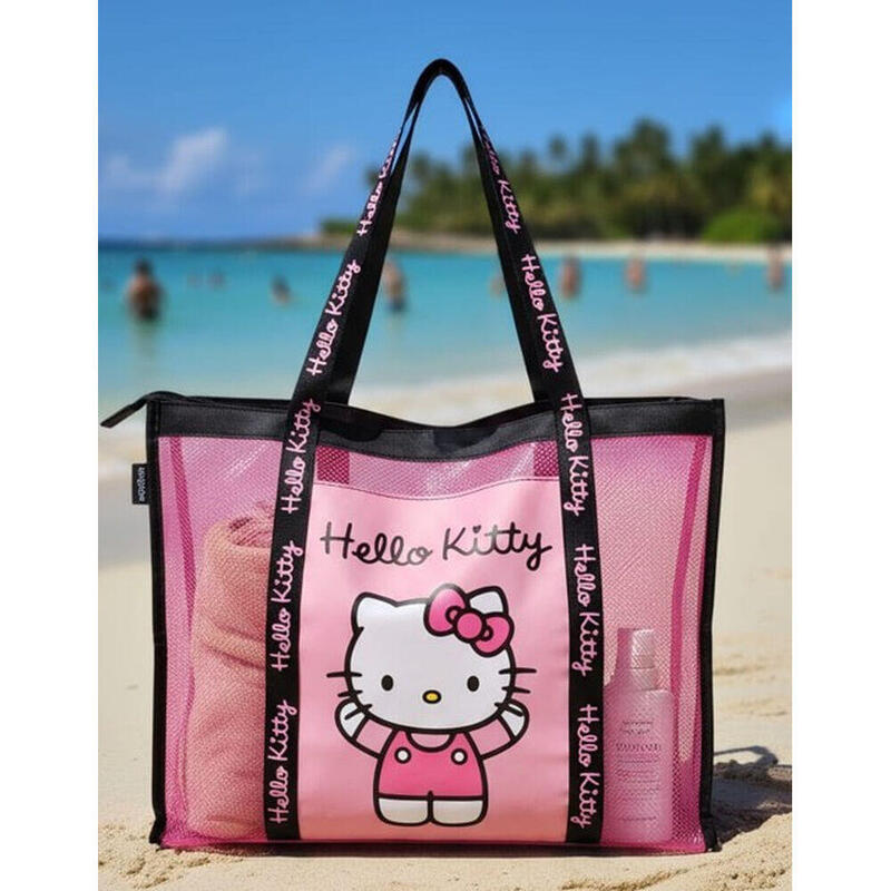 Bolsa Playa Rejilla Hello Kitty
