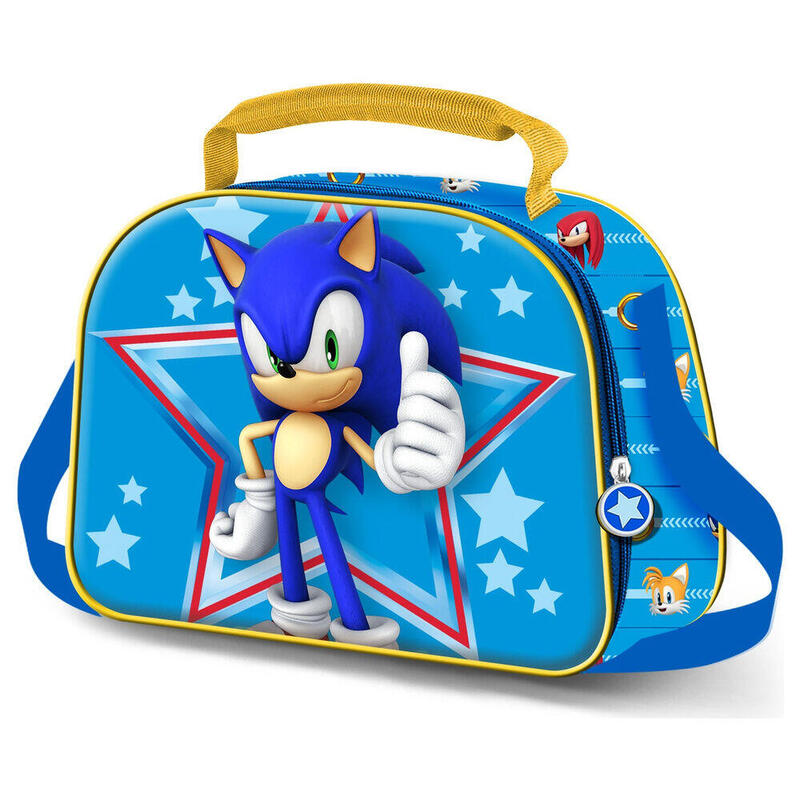 Bolsa Portameriendas 3d Star Sonic The Hedgehog