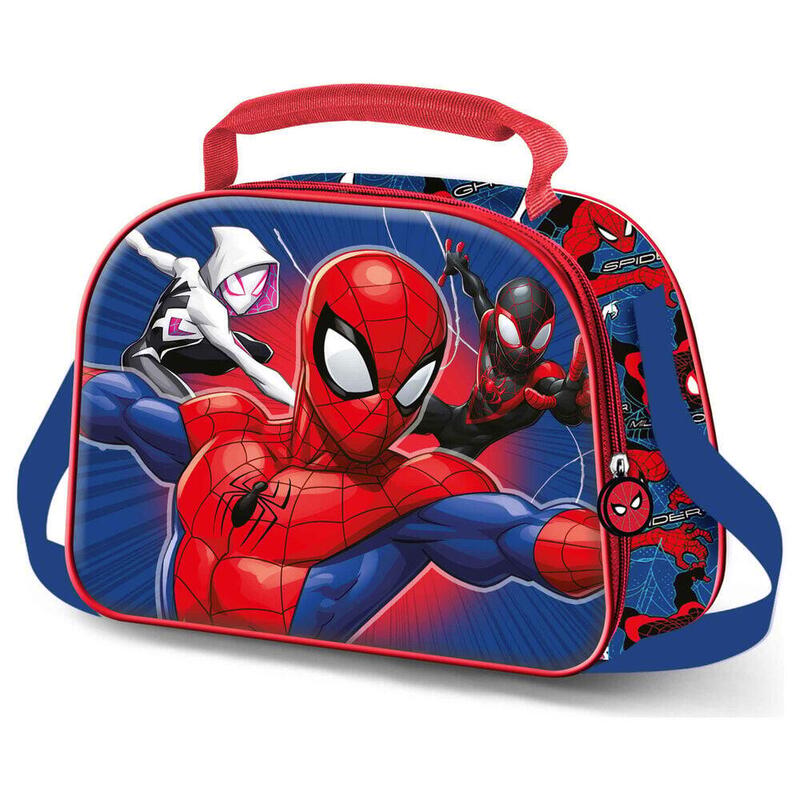 Bolsa Portameriendas 3d Word Spiderman Marvel