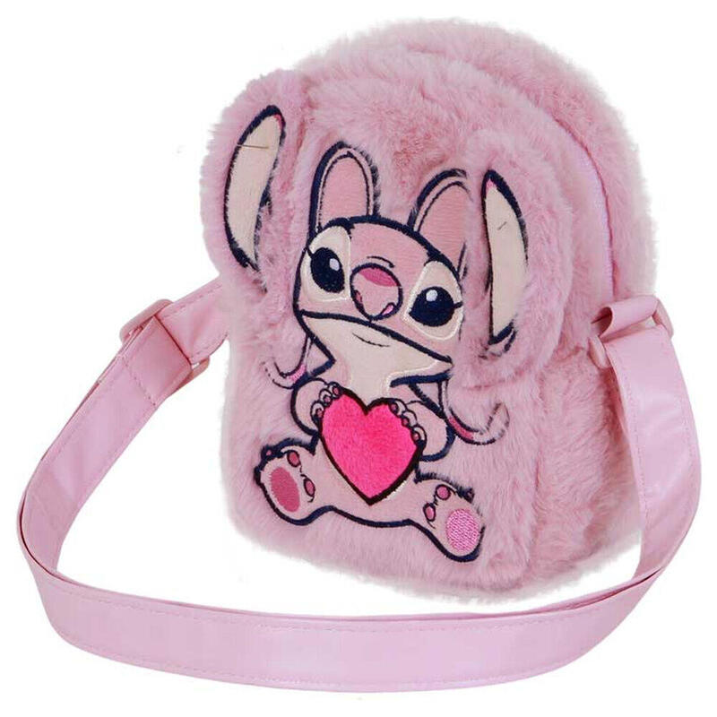 Bolso Peluche Corazon Angel Stitch Disney