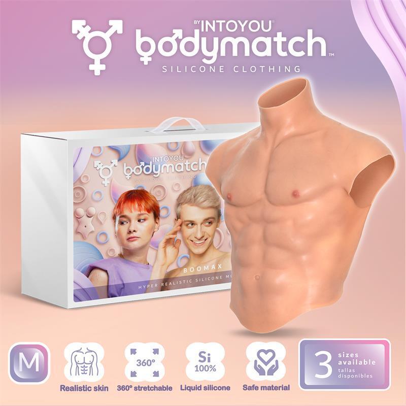 Boomax Traje Torso Masculino Híperrealista Sillicona Líquida Talla M