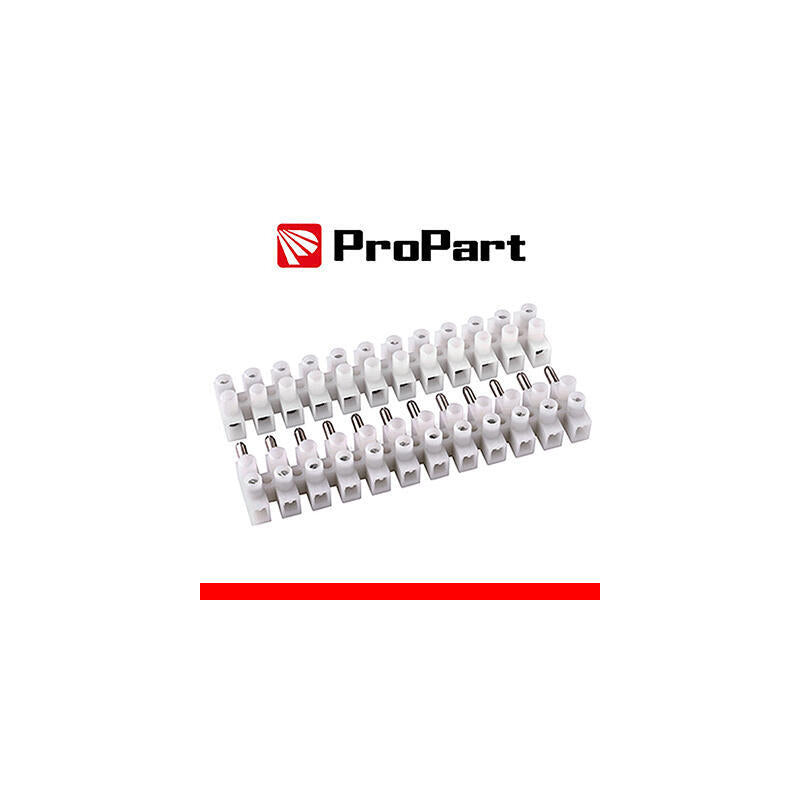 Borne Blanco 24 Polos 3a - 4 Mm2 Macho-Hembra 380v 10ud