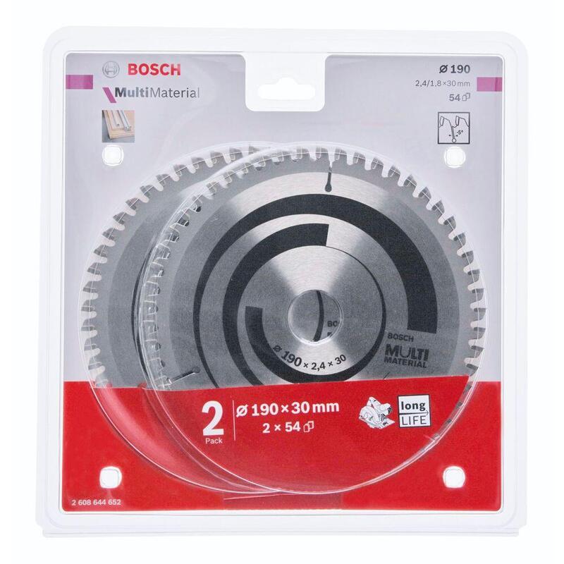 Bosch 2x Materiales Multiples 190x30x2.4/1.8x54t