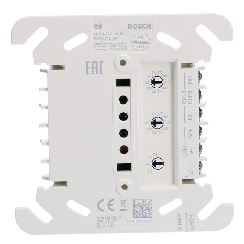 Bosch Flm-420-Rlv1-D Módulo Analógico De Una Salida De Relé Para Montaje En Carril Din Con Adaptador