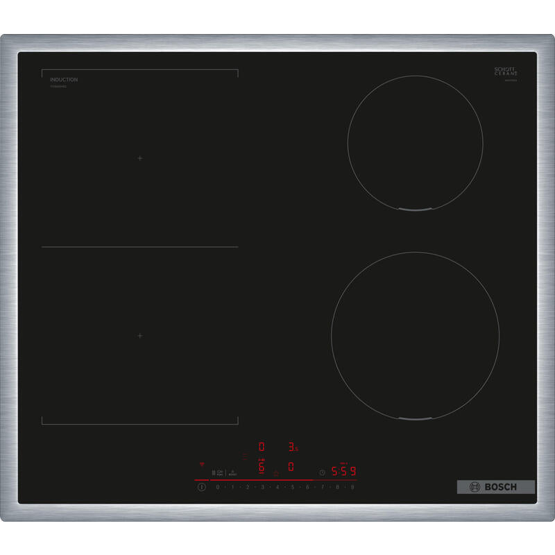Bosch Home Pvs645hb1e Serie 6, Placa Autosuficiente Negro/Acero Inoxidable, 60 Cm Pvs645hb1e