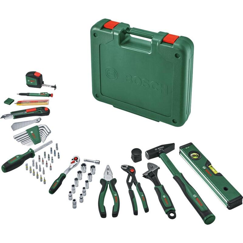 Bosch Powertools Werkzeug Set, 63-Piezas (Verde, Mit Werkzeugkoffer) 1600a039hy