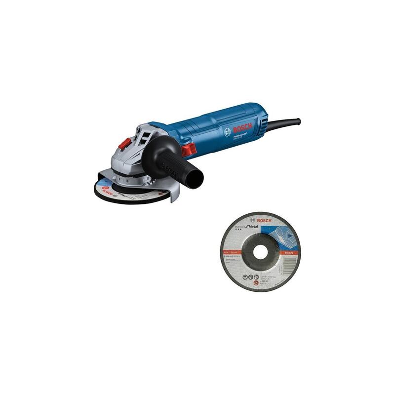 Bosch Professional Amoladora Angular Gws 12-125 Professional + Disco Abrasivo Azul, 1200 W 06013a6100