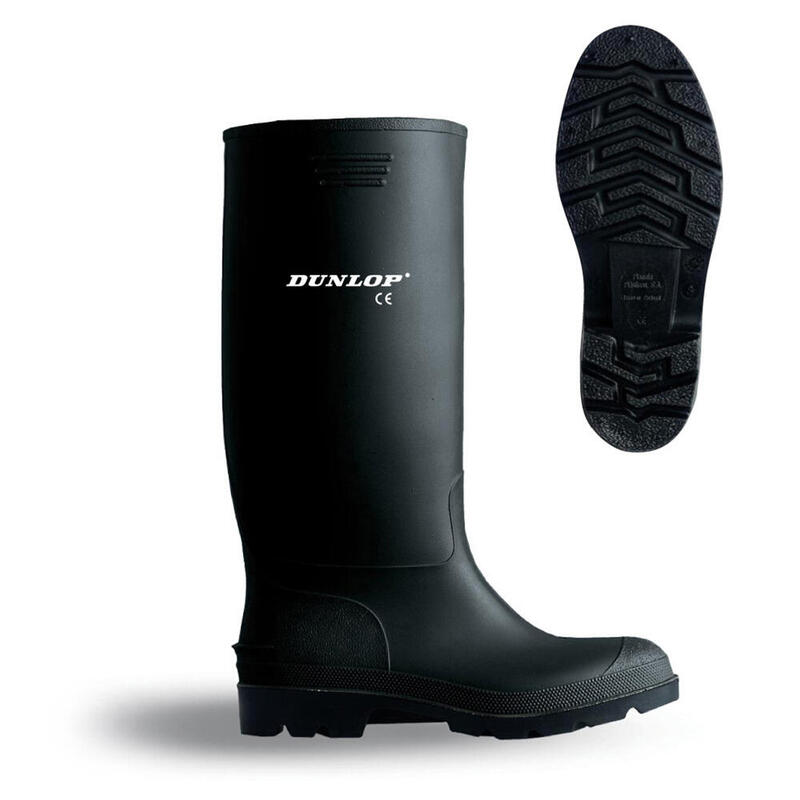 Botade Agua Pvc Talla 42 Caña Alta Negra Dunlop