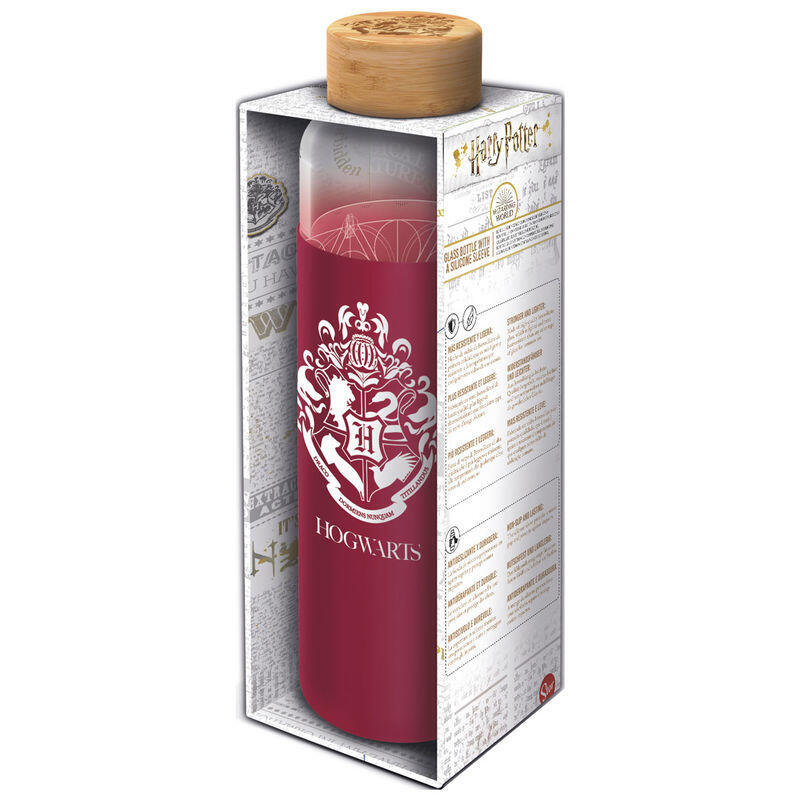 Botella Cristal Harry Potter Funda Silicona 585ml
