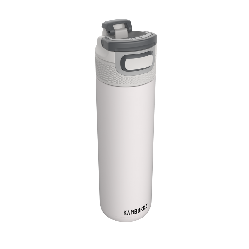 Botella De Agua Kambukka Elton Insulated 600ml Chalk White Acero Inoxidable Antigoteo Antiderrame