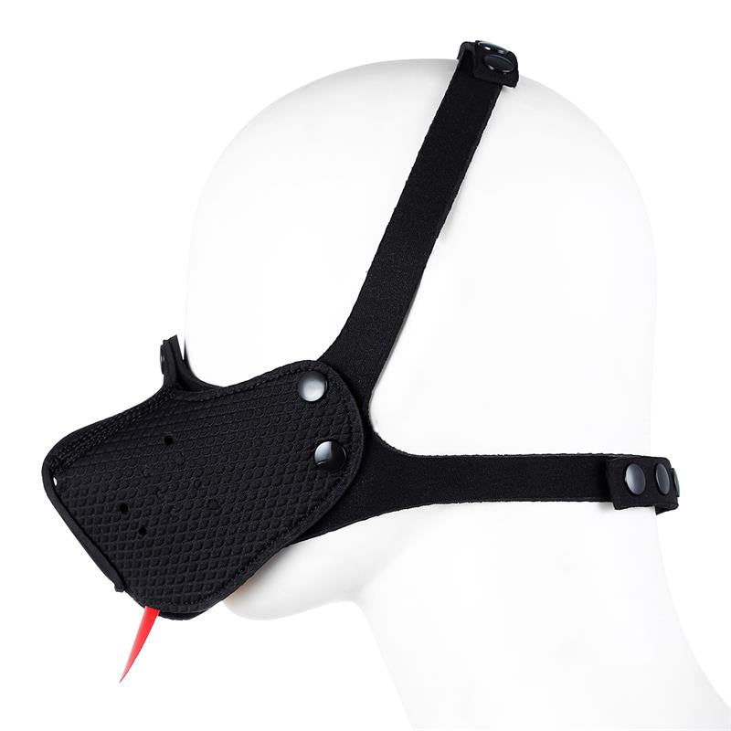 Bozal De Perro De Neopreno Desmontable Ajustable Negro