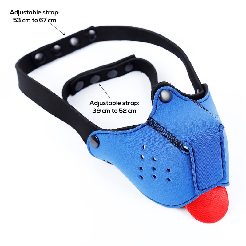 Bozal De Perro De Neopreno Desmontable Y Ajustable Azul