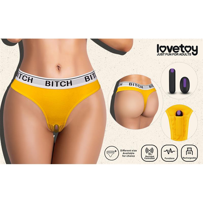 Braguita Abierta Con Bala Vibradora Y Control Remoto Talla S