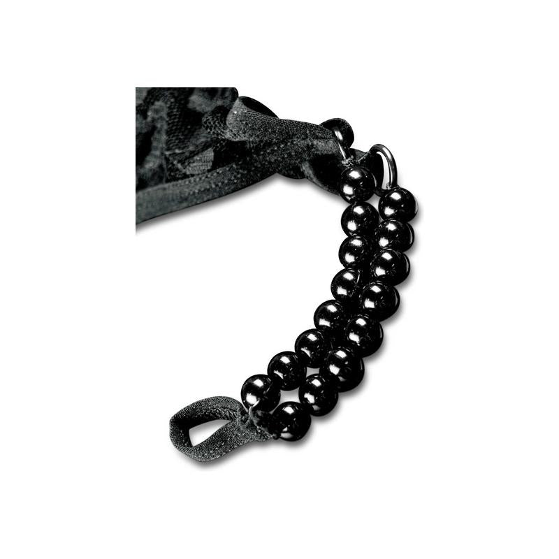 Crotchless Pleasurepearl Os - Black