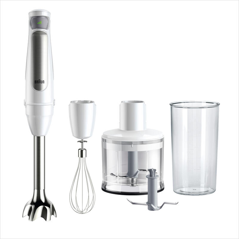 Braun Multiquick 7 Mq7035iwh 0,6 L Batidora De Inmersión 1000 W Acero Inoxidable, Blanco