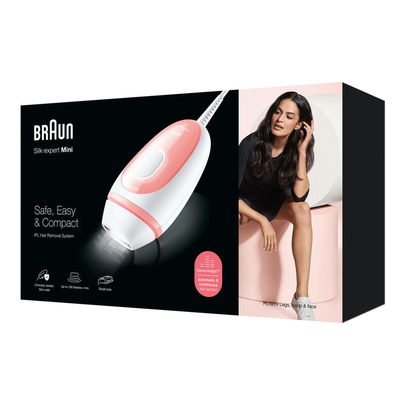 Braun Silk-Expert Pro Silk-Expert Mini Luz Pulsada Intensa (Ipl) Rosa, Blanco