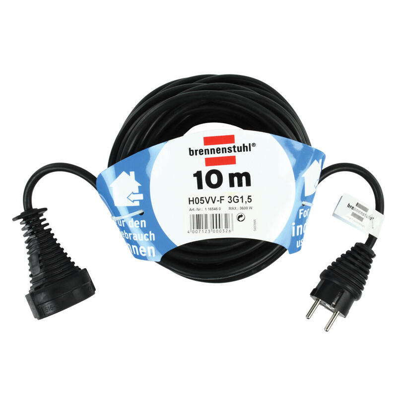 Brennenstuhl Cable De Extensión Schuko 10m Negro