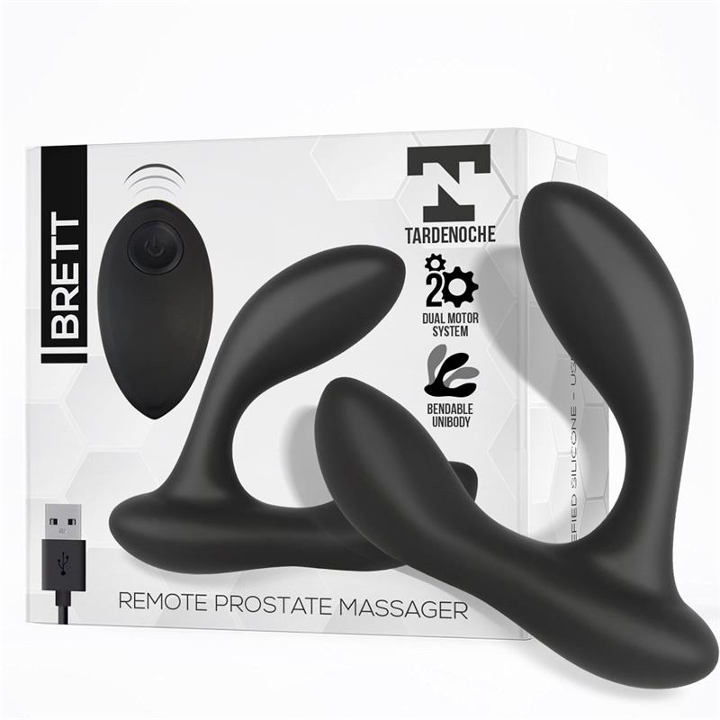 Brett Masajeador Prostático Control Remoto Usb Silicona Líquida