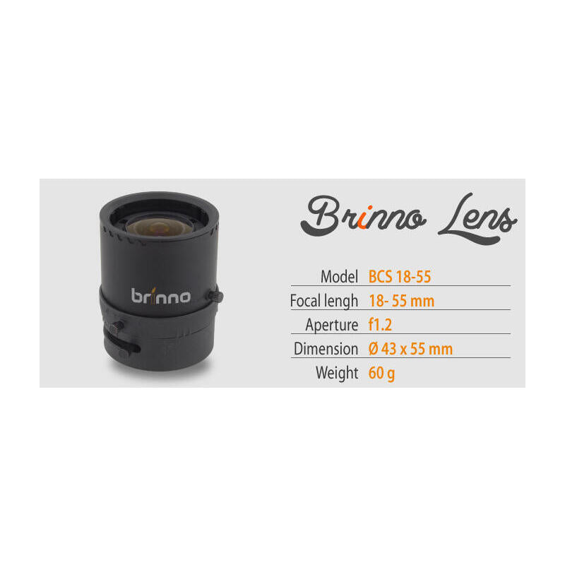 Brinno Bcs 18-55 Lente De Cámara Cámara Lapso De Tiempo Negro