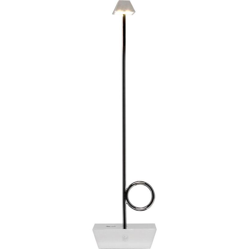 Broggi Lampada Bugia  Chromed Rechargeable