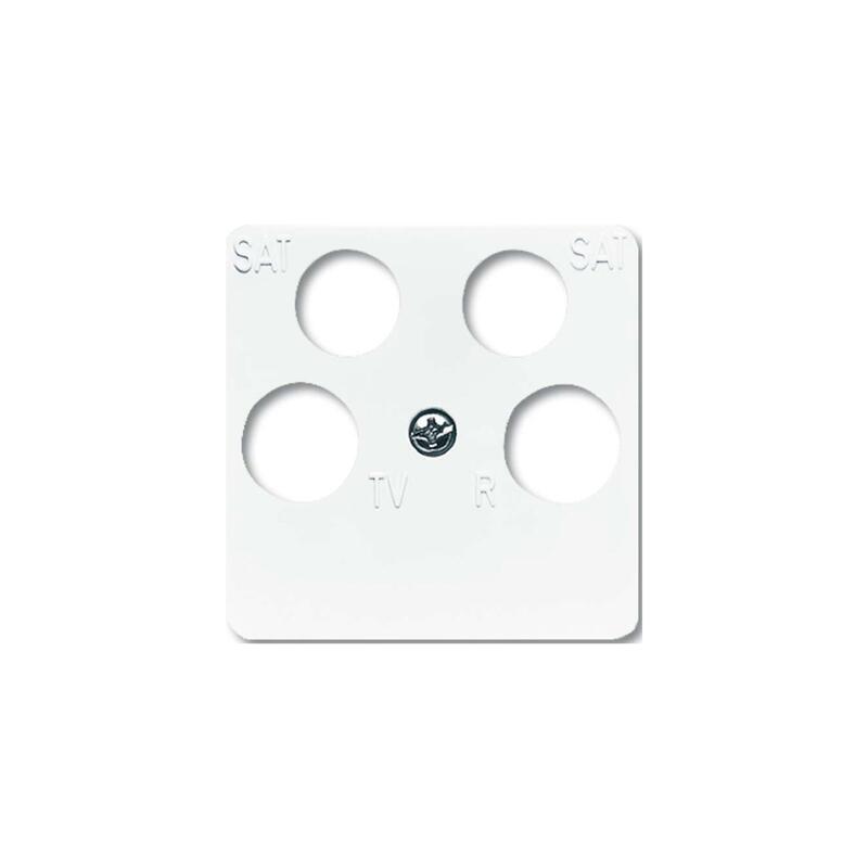 Busch Jaeger Bj 1743 10-04-214 Abdeckung F.4-Fach- Antennensteckdosen (Ankaro) Alpinweiss