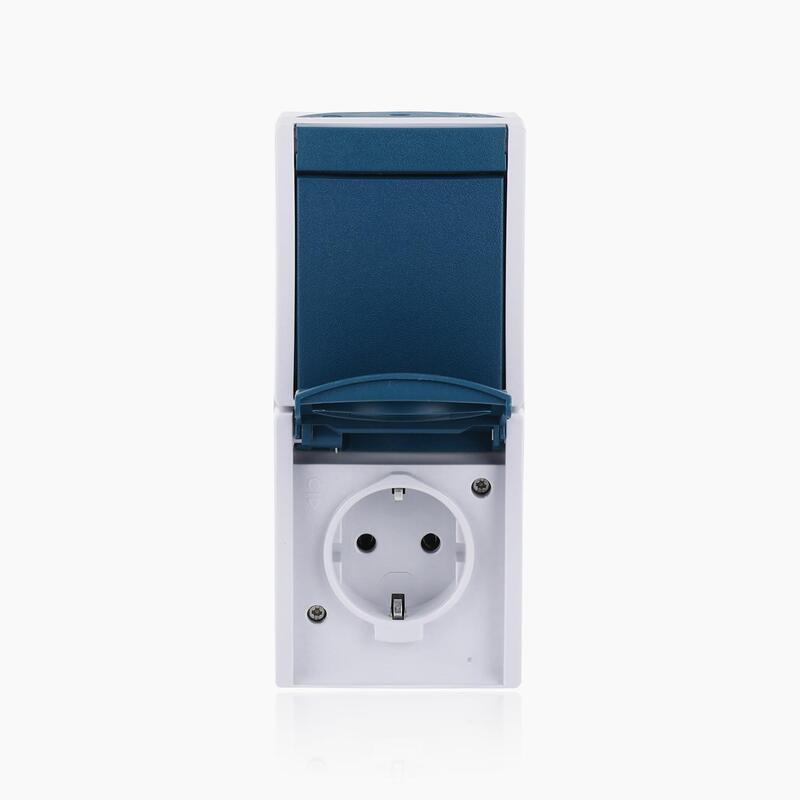 Busch Jaeger Ocean - Toma De Corriente Kombination Interruptor Basculante - Ap *Gris Azul Verdoso*