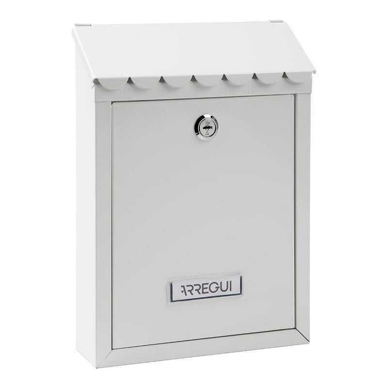 Buzón Individual Exterior, Pequeño, Civic, Acero, Blanco, 21,6 X 8 X 30 Cm